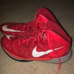 Red Nike Basketball Sneakers